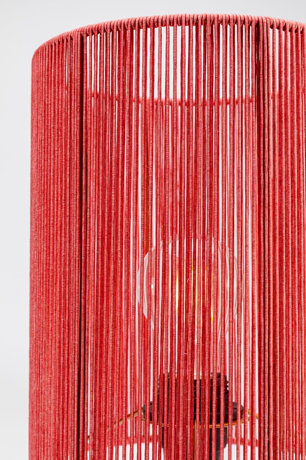 Kare Design Tischlampe Vecchio Pink, 42cm Höhe, Rot, Glas, Viskose, Stahl, Moderne Tischleuchte, Schlafzimmer, Büro, keine Leuchtmittel inklusive, 42x18x18 cm (HxBxT)