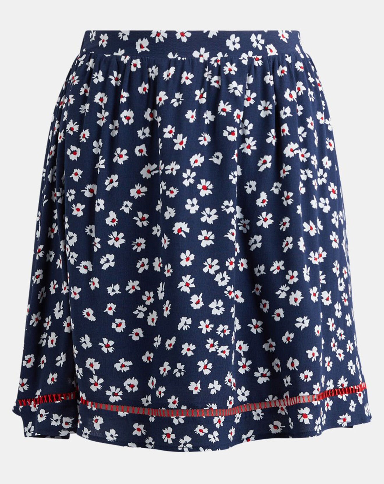 Tommy Jeans Jupe fluide à fleurs bleu marine