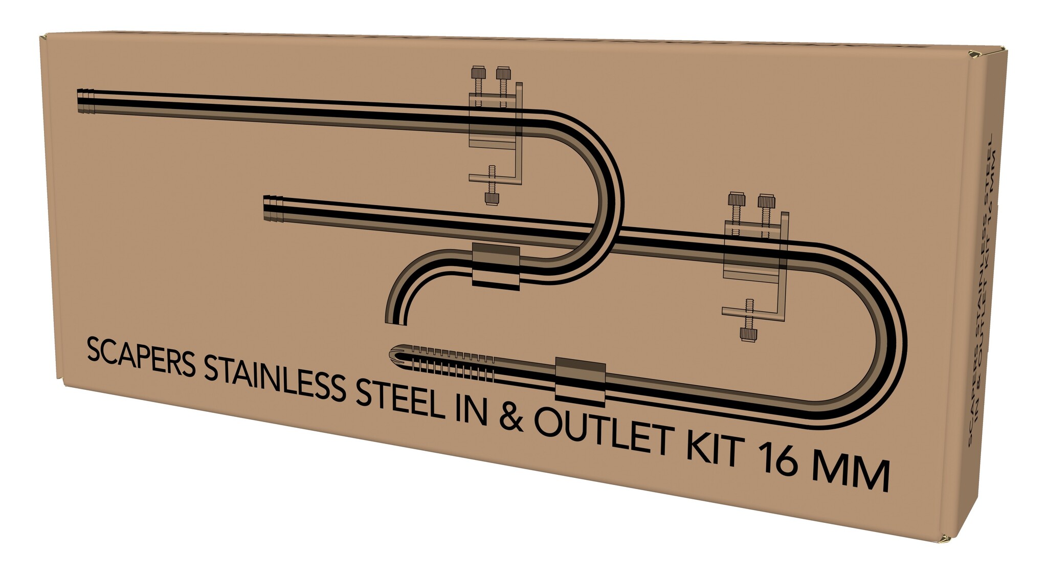 Scape RVS In- en Outlet Kit 16mm