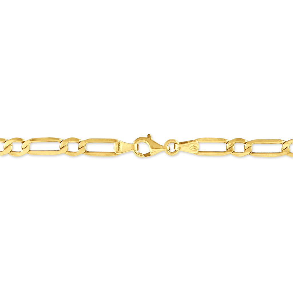 Bracelet Or Jaune Maille Alternée