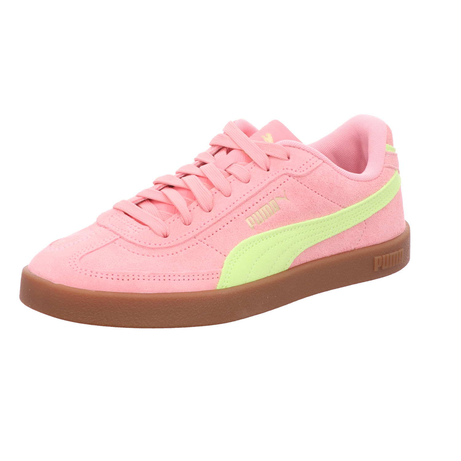 Puma Damen-Sneaker Club II Era Suede Pink-Rosa-Grün-Gelb
