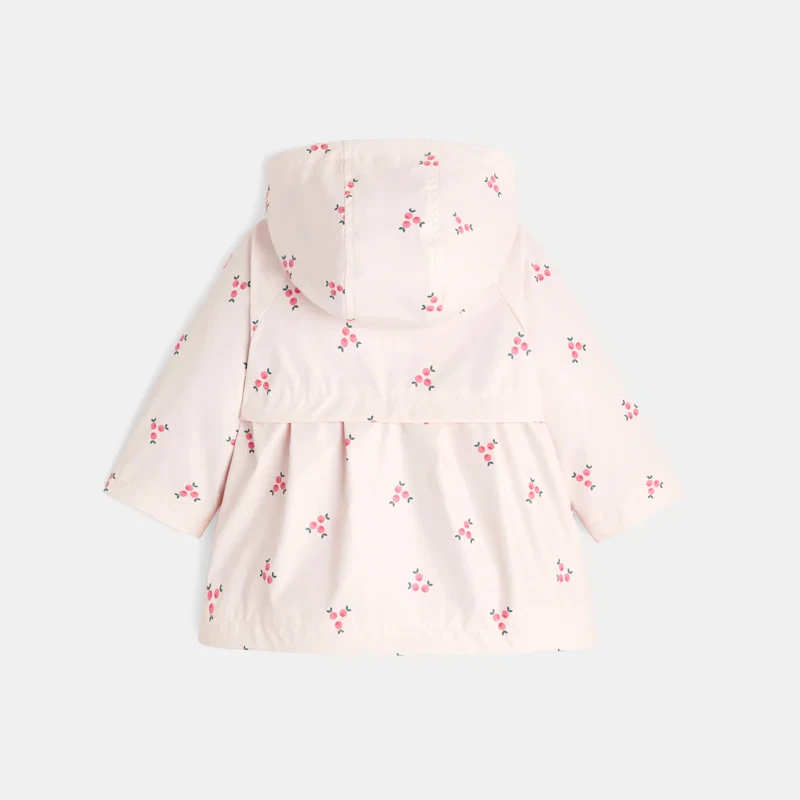 Imperméable ciré fleuri rose bébé fille Rose