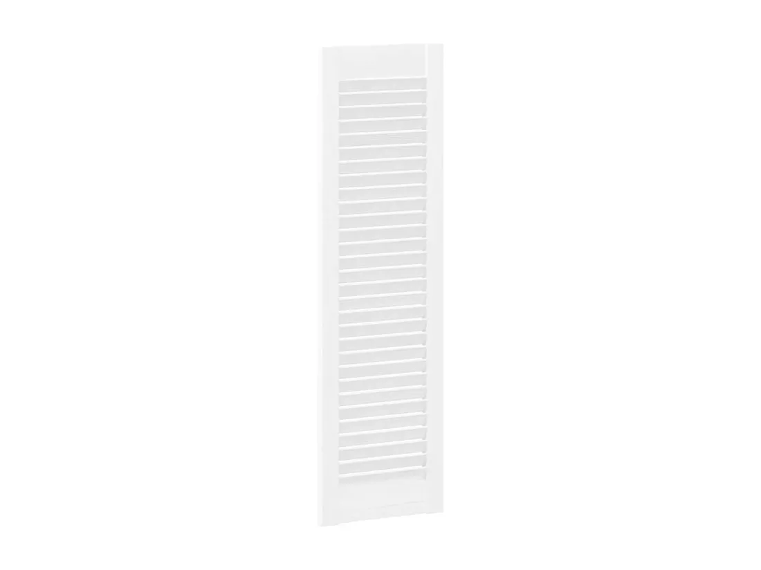 Portes d'armoire à persiennes 4 pcs blanc 99x29,5 cm