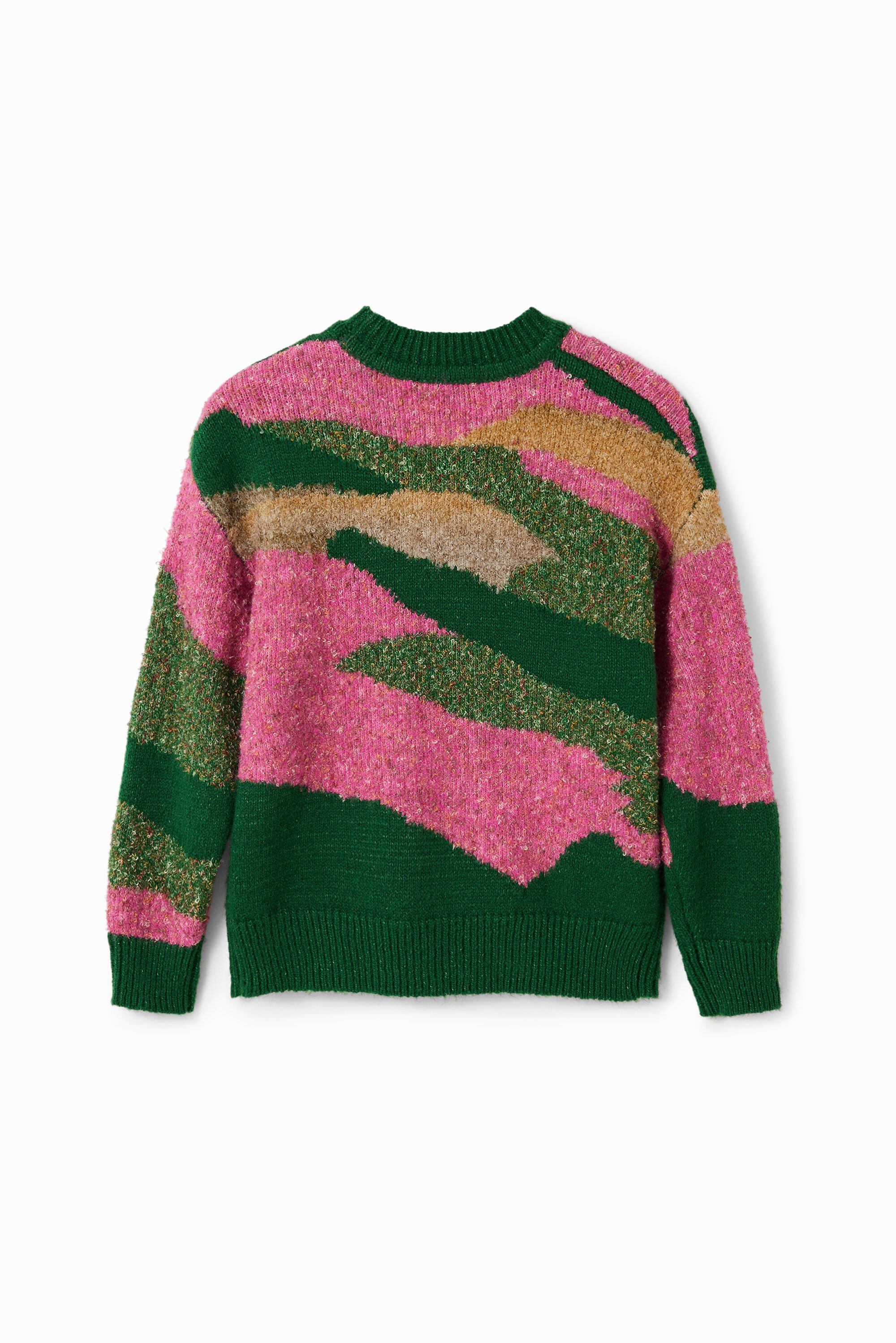 Pull jacquard broderies