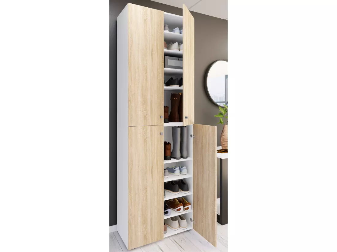 XL Bois Grande armoire à chaussures Lona 10