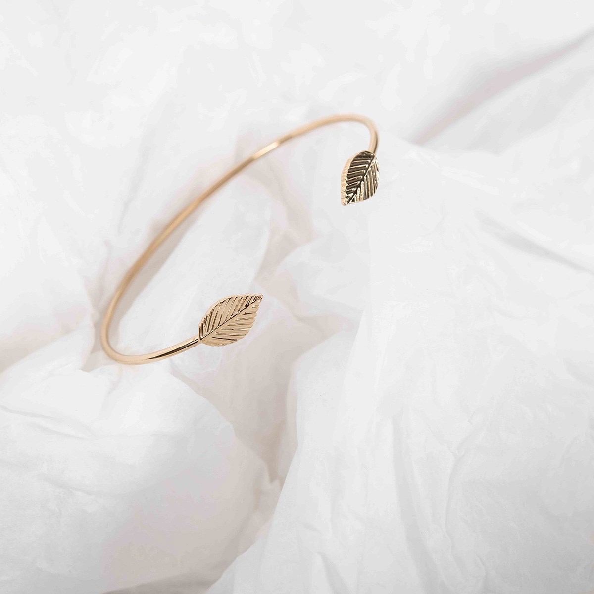 Jonc en plaqué or AZALEE - Bijoux Privés Discovery
