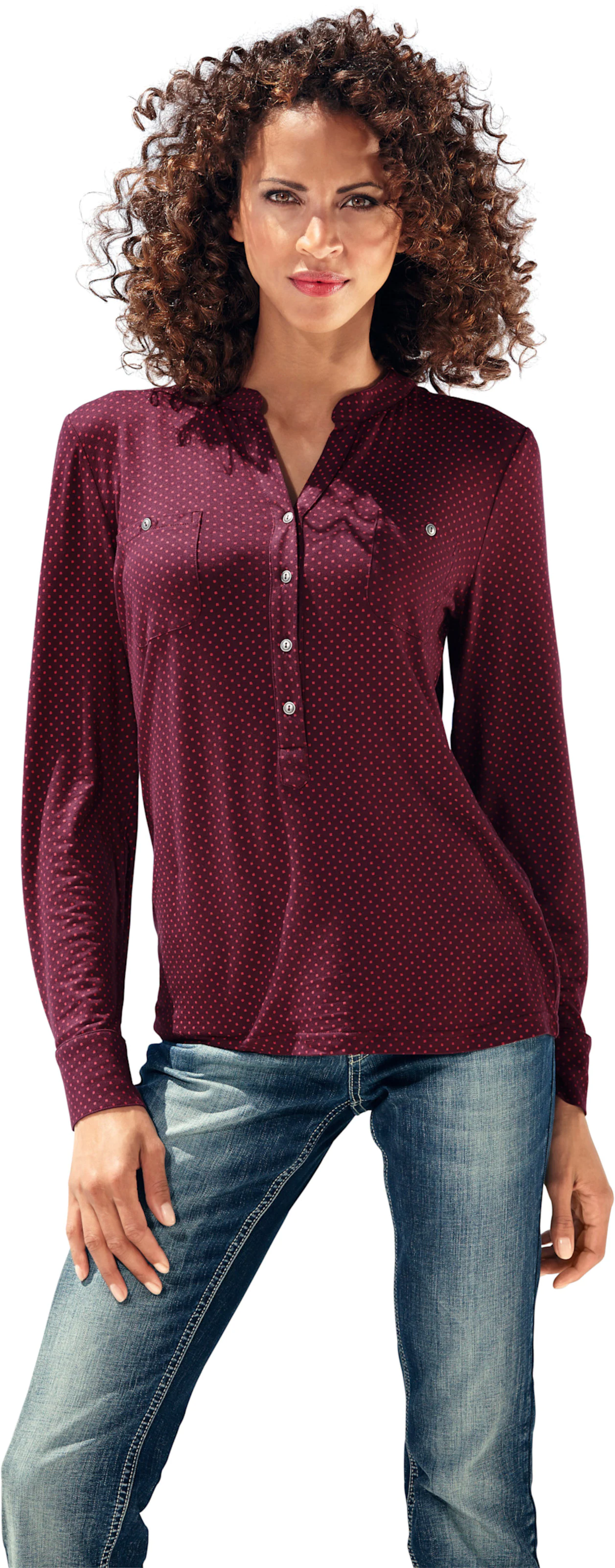 heine Blusenshirt in bordeaux