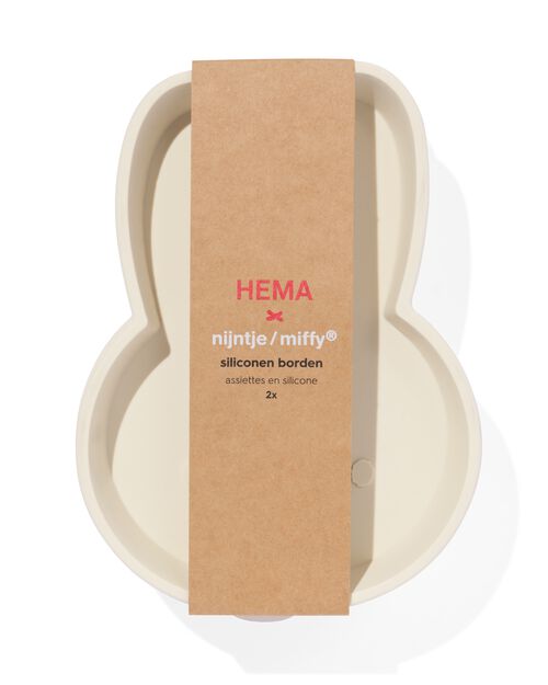 assiettes Miffy en silicone - lot de 2