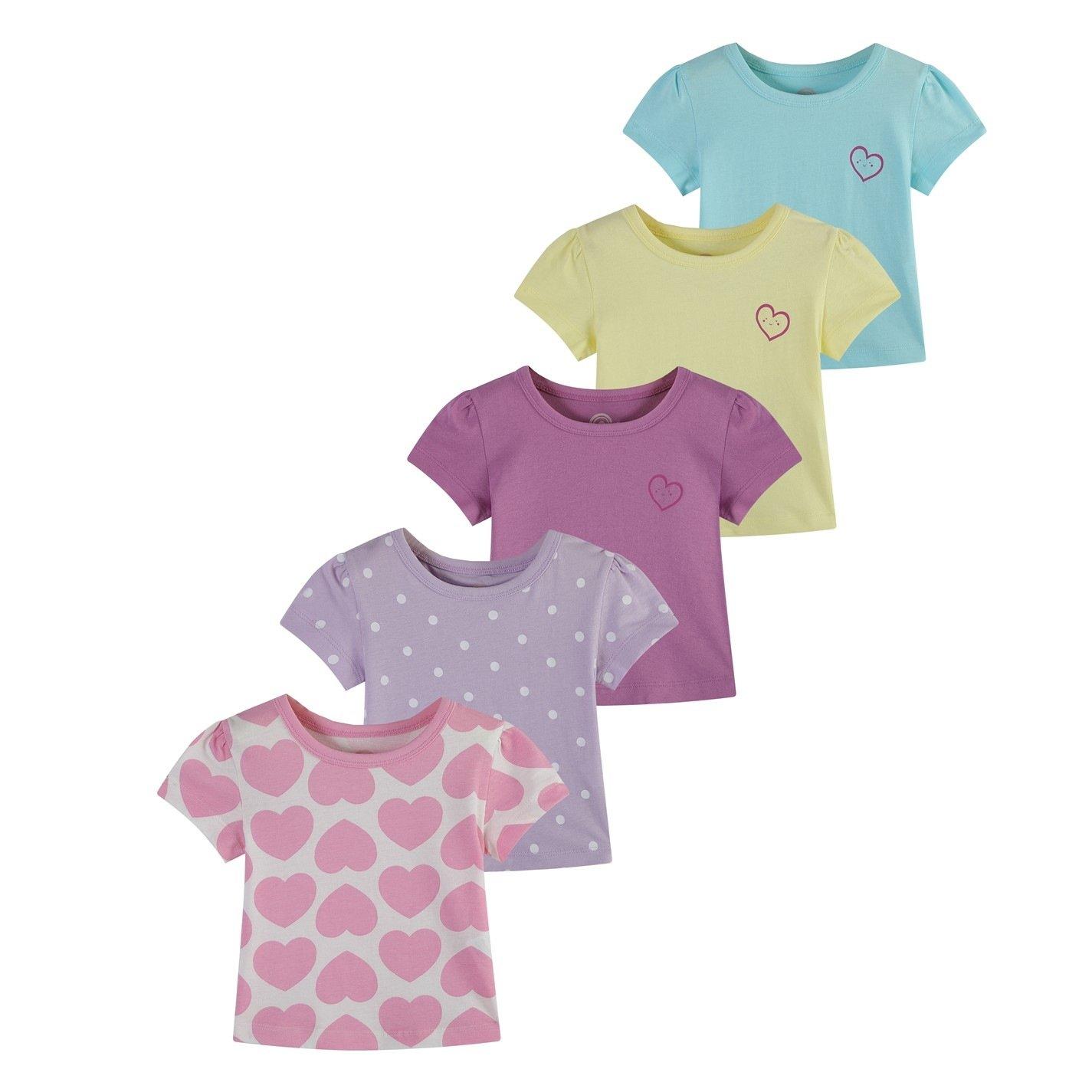 Hello World Studio Baby Girl Essential Pack Of 5 T shirts