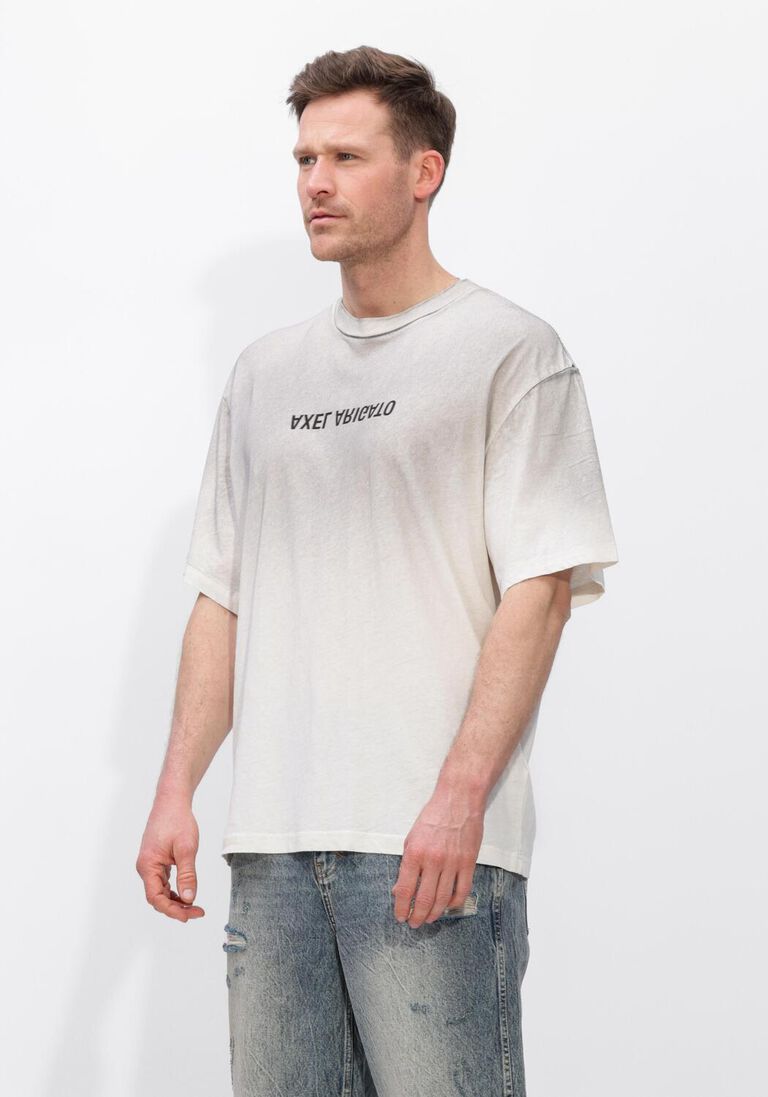 gebroken wit axel arigato t-shirt distort light t-shirt