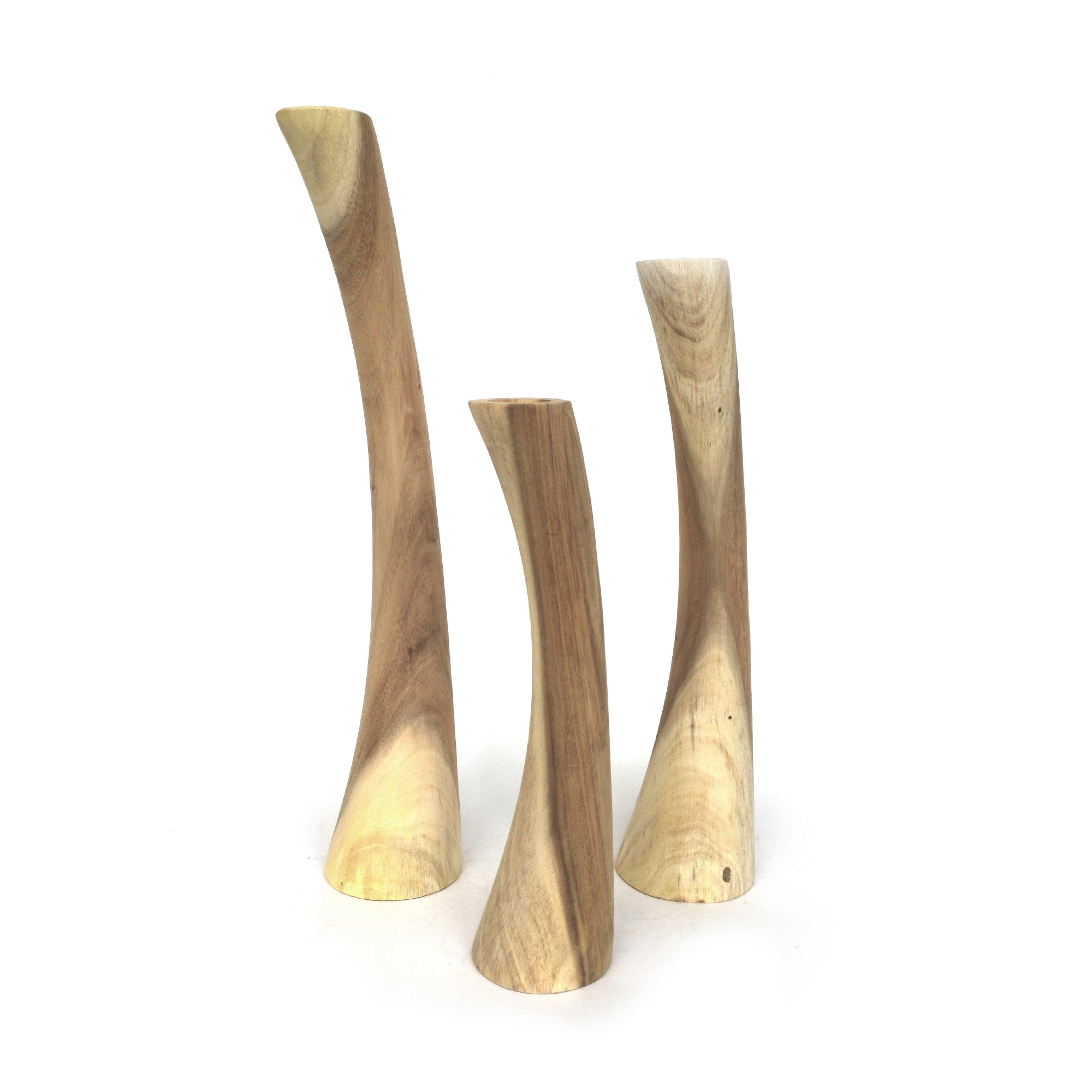 Teelichthalter 'Lilin' S, natur, Ø 10 - 12 cm, H 40 cm von fischer's lagerhaus