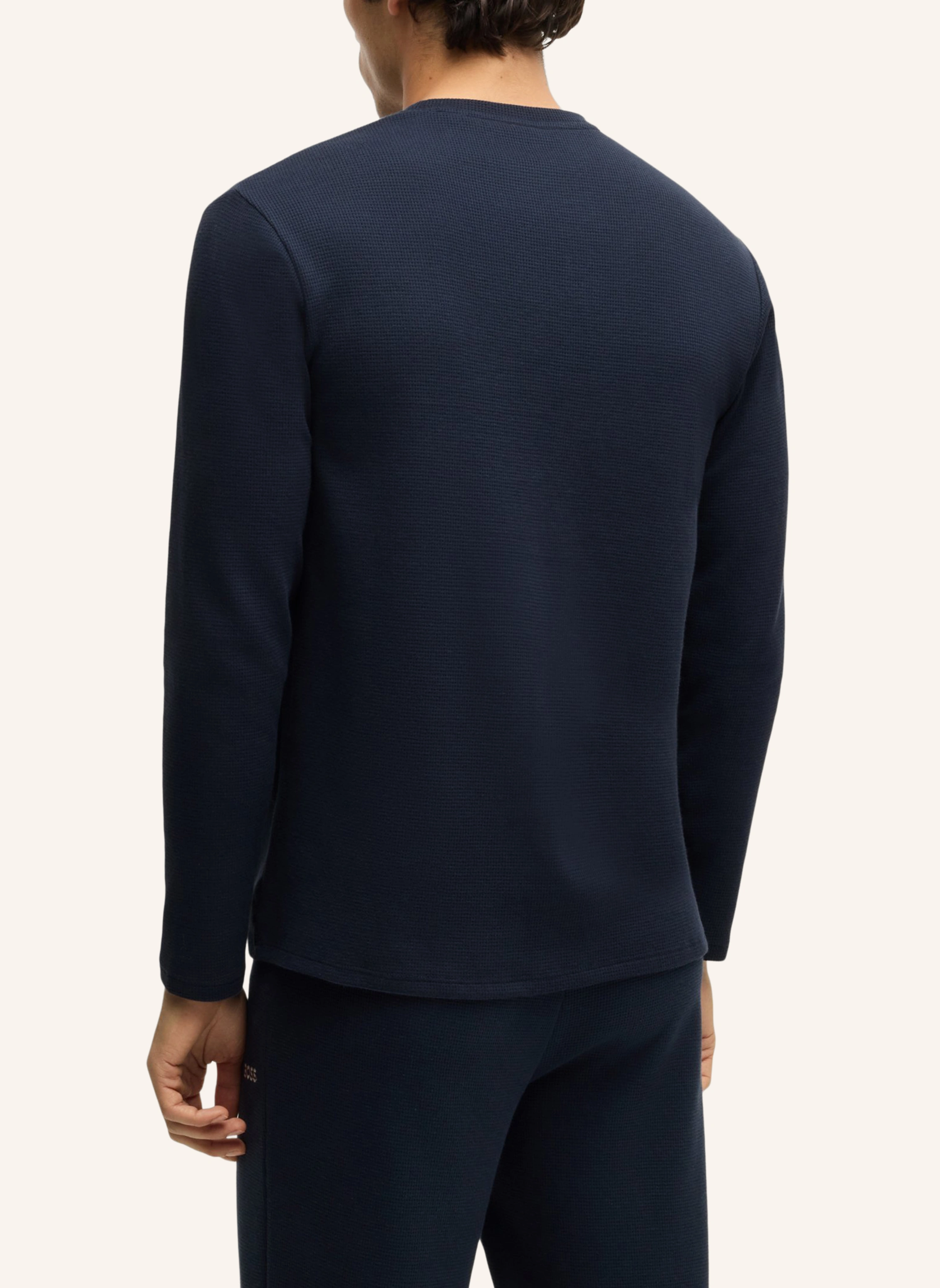 BOSS Pyjama-Oberteil WAFFLE LS-SHIRT Regular Fit