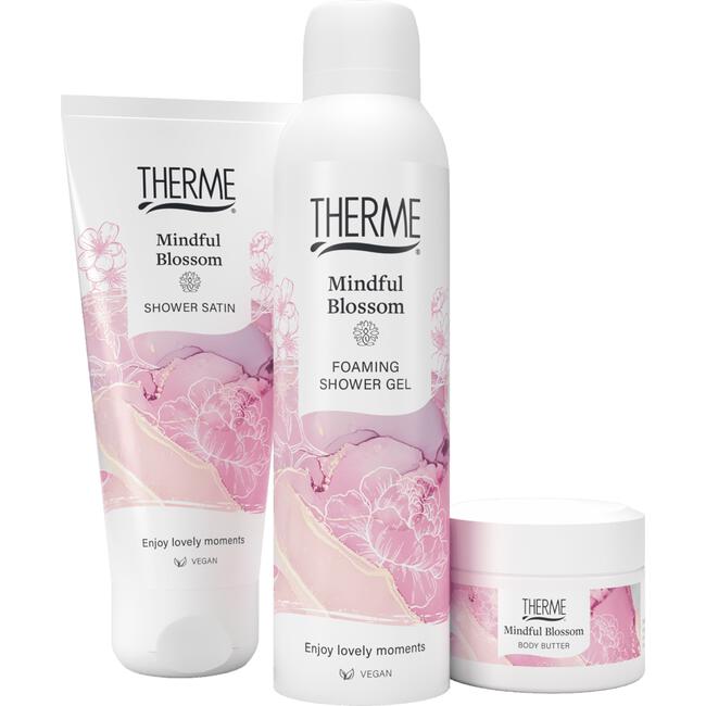 Therme Mindfull Blossom Satin200ml + Butter 75g + Foam 200ml Geschenkset