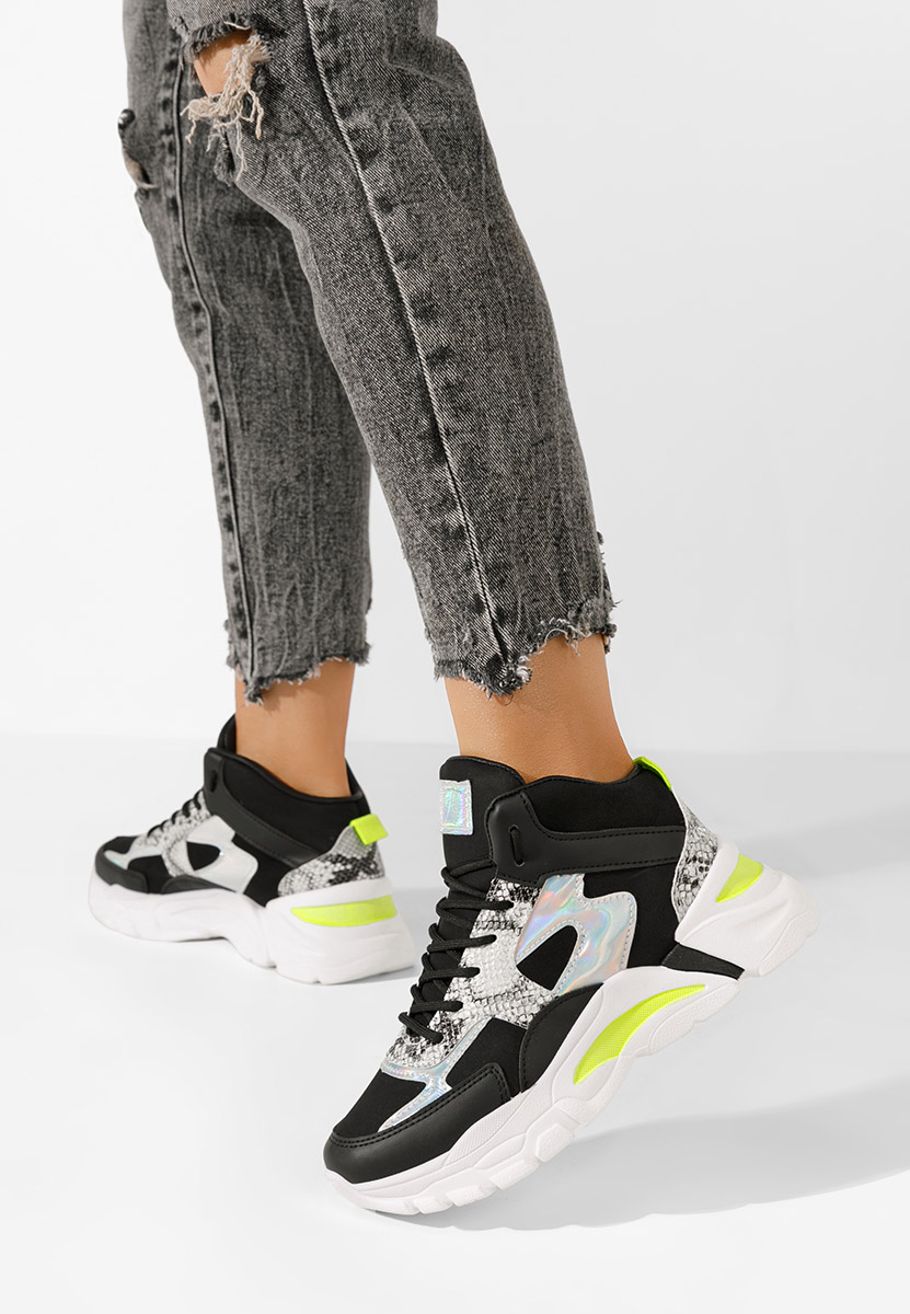 Baskets pour femme noirs Estera D2