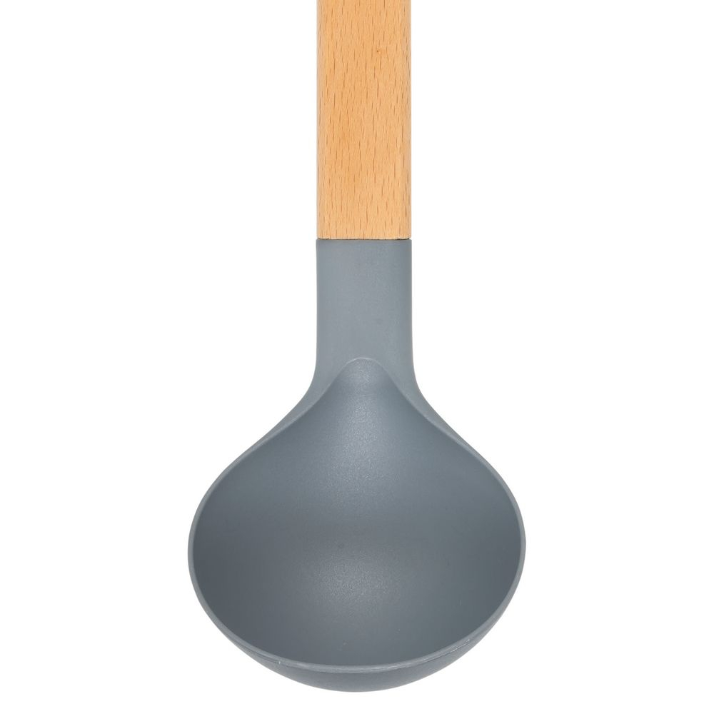Subra Holz Soup Ladle Küchenhelfer Suppenlöffel Kochgeschirr Schöpfkelle (94201) - Braun / Grau