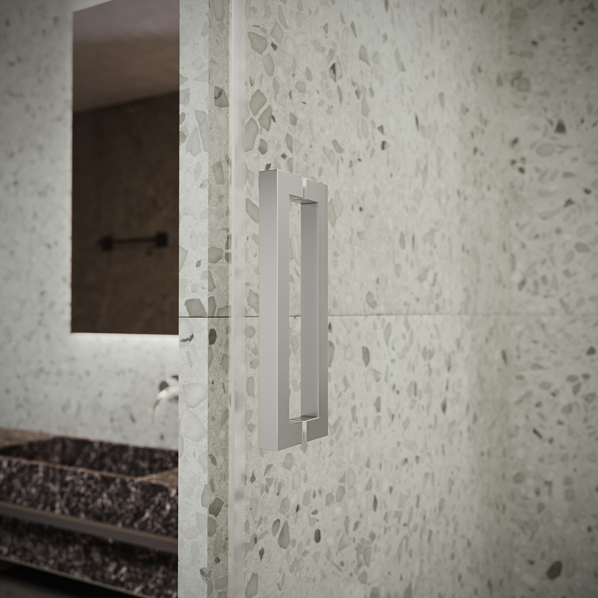 Saniclear Modern profielloze douchedeur 80x200cm anti-kalk glas chroom