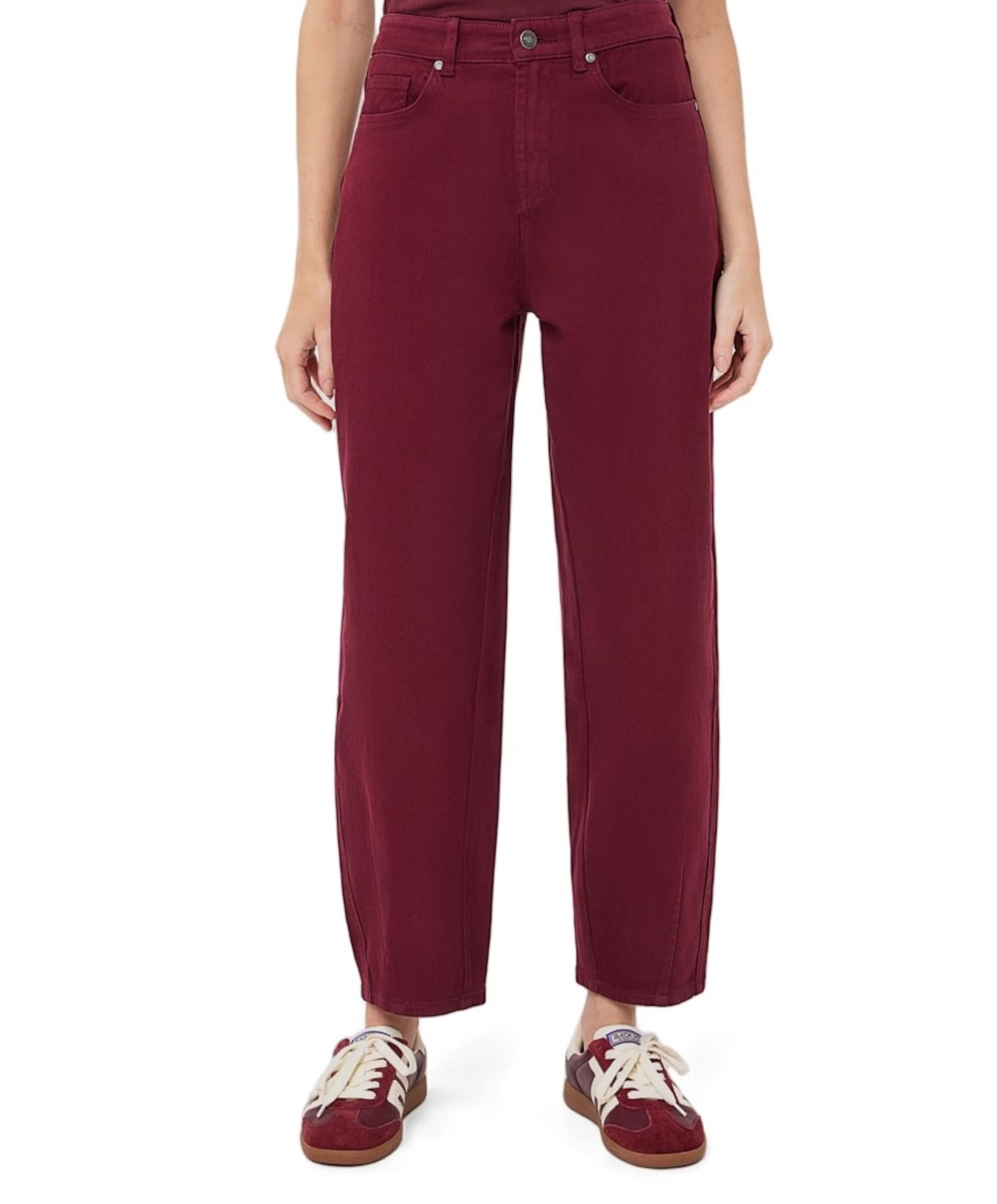 EsQualo Barrel denim dames jeans bordeaux