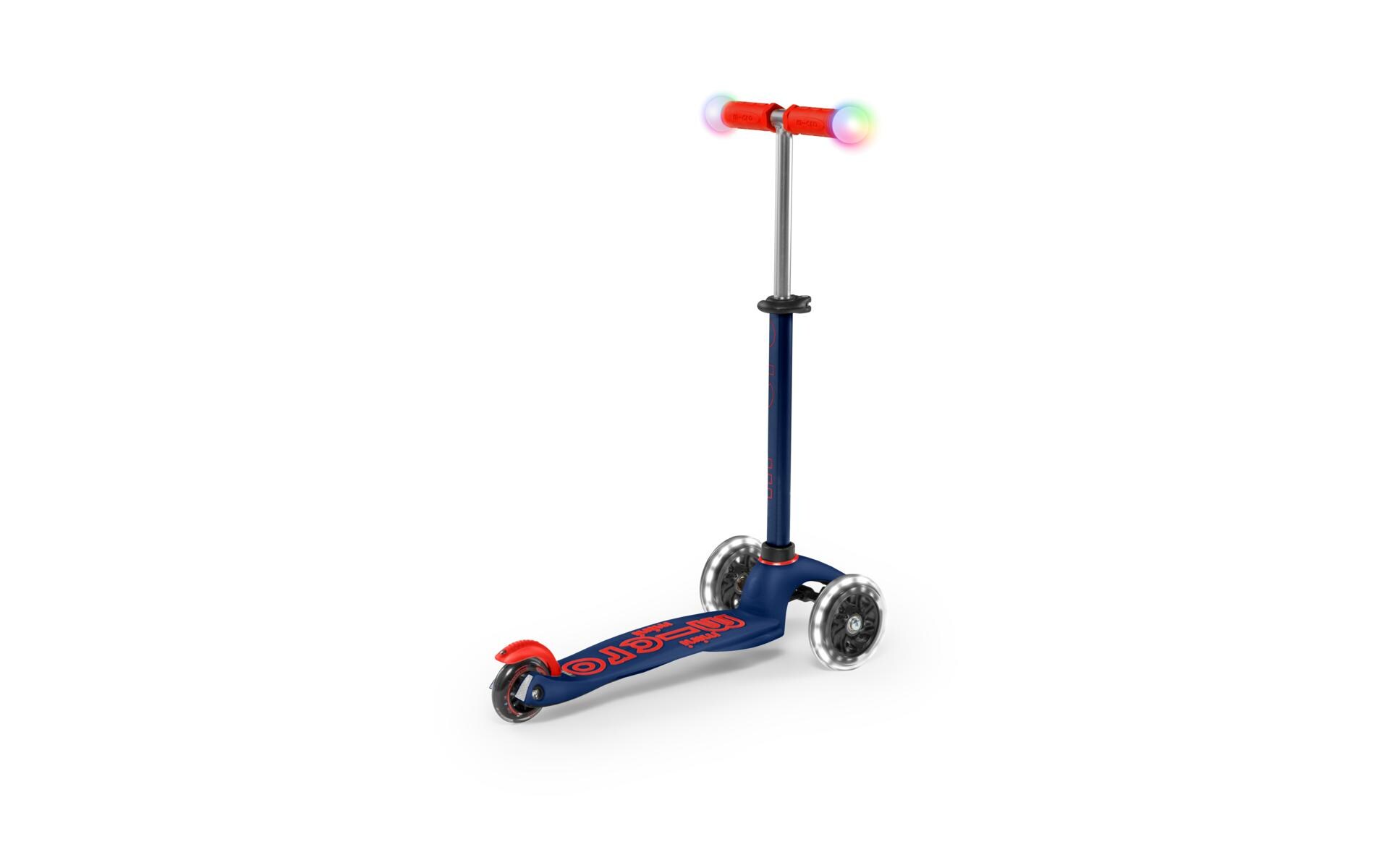 Kickboard Mini Deluxe Magic Navy Blue, LED<br>Magischer Fahrspass auf drei Rädern – Dunkelblau