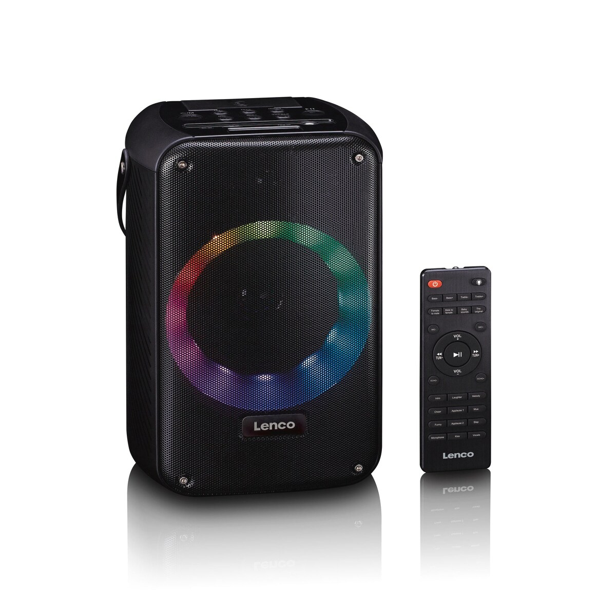 LENCO BTC-060 Bluetooth-Lautsprecher Karaokefunktion schwarz