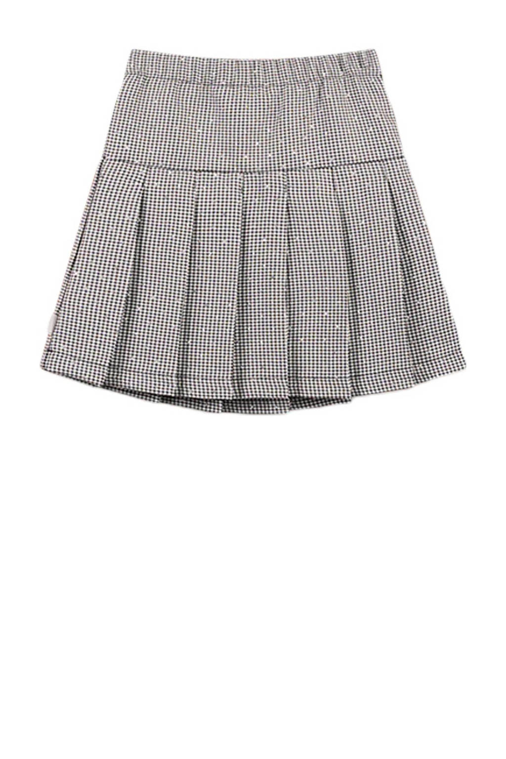 Moodstreet geruite rok zwart/wit