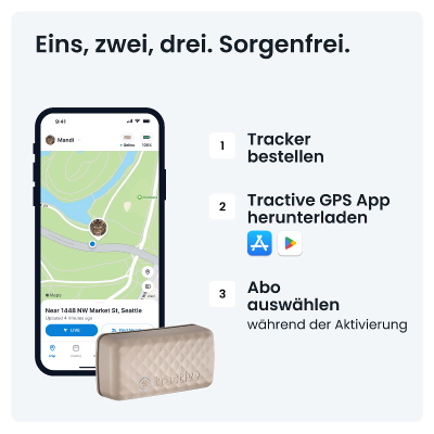 Tractive GPS Tracker Cat5 Mini für Katzen hellbraun