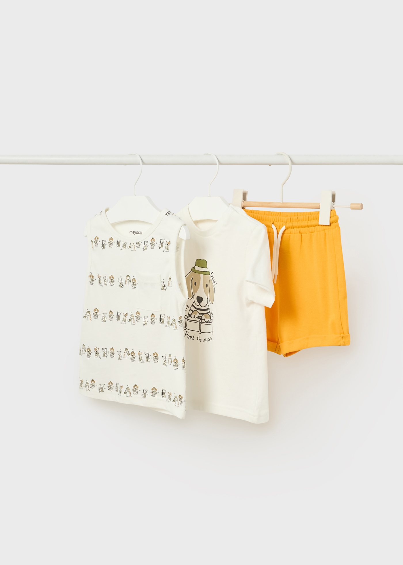 Conjunto de 3 peças em algodão sustentável para bebê