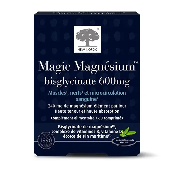 NEW NORDIC Magic Magnésium bisglycinate 60 Comprimés