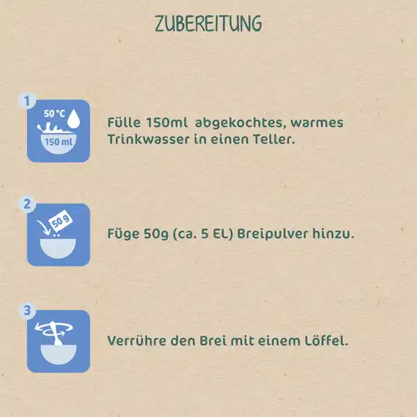 Milchbrei Vollkorn Früchte Gute Nacht ab dem 6. Monat