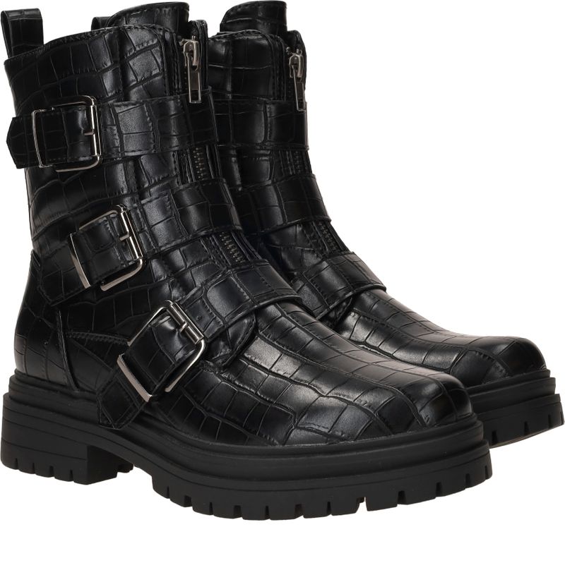 DSTRCT Bikerboots Zwart Dames