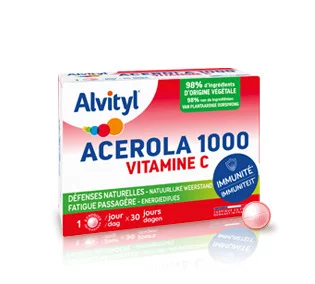 Acerola 1000 Vitamine C Alvityl - 30 Comprimés à Croquer