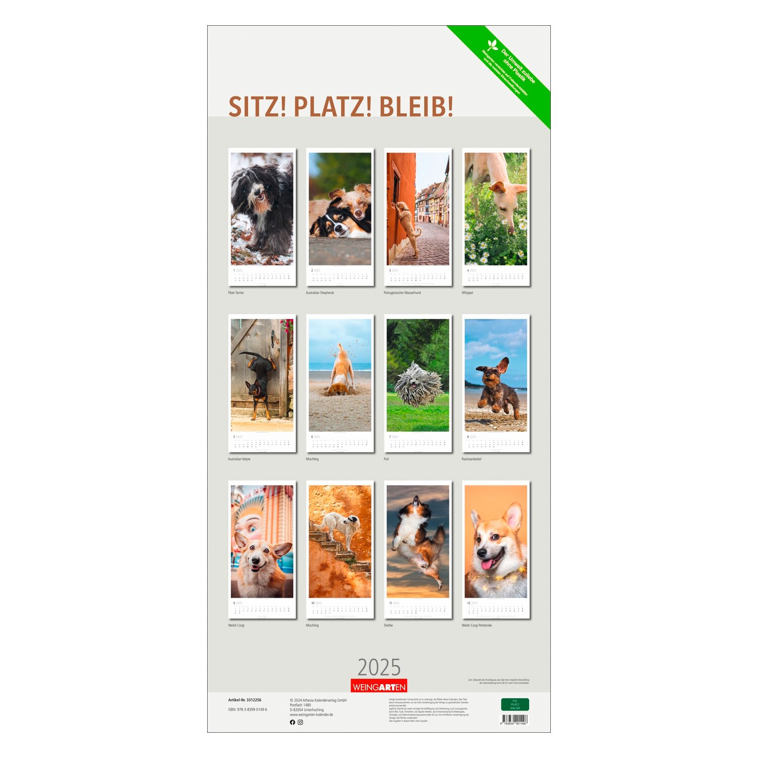 Kalender 2025 SITZ! PLATZ! BLEIB!  - 2025