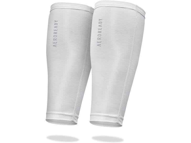 adidas Compression Calf Sleeves Weiss, S-M Kompressions-Wadenwärmer