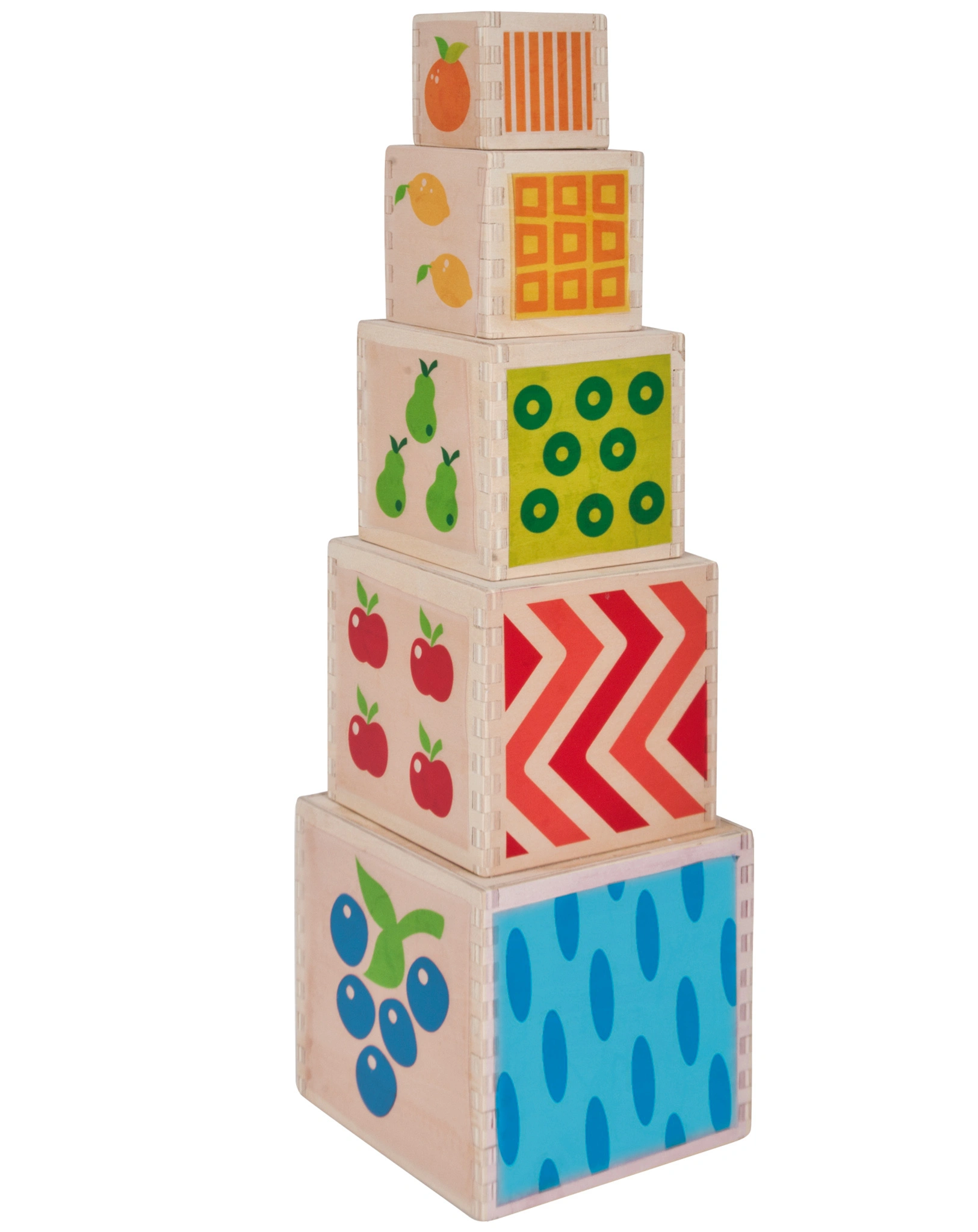 Steckturm FRÜCHTCHEN 10-teilig in bunt