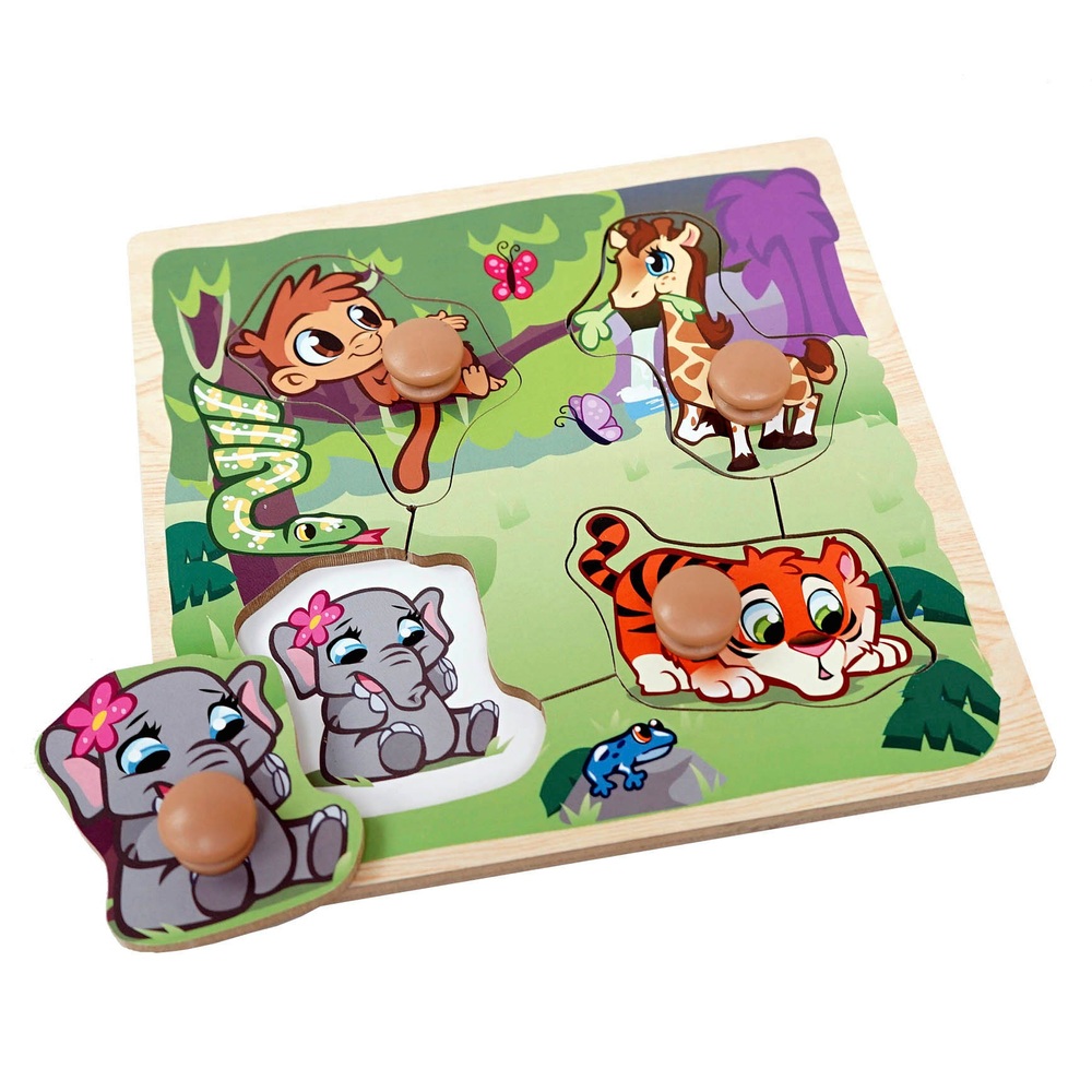Easy Grab Holz-Tierpuzzle-Sortiment