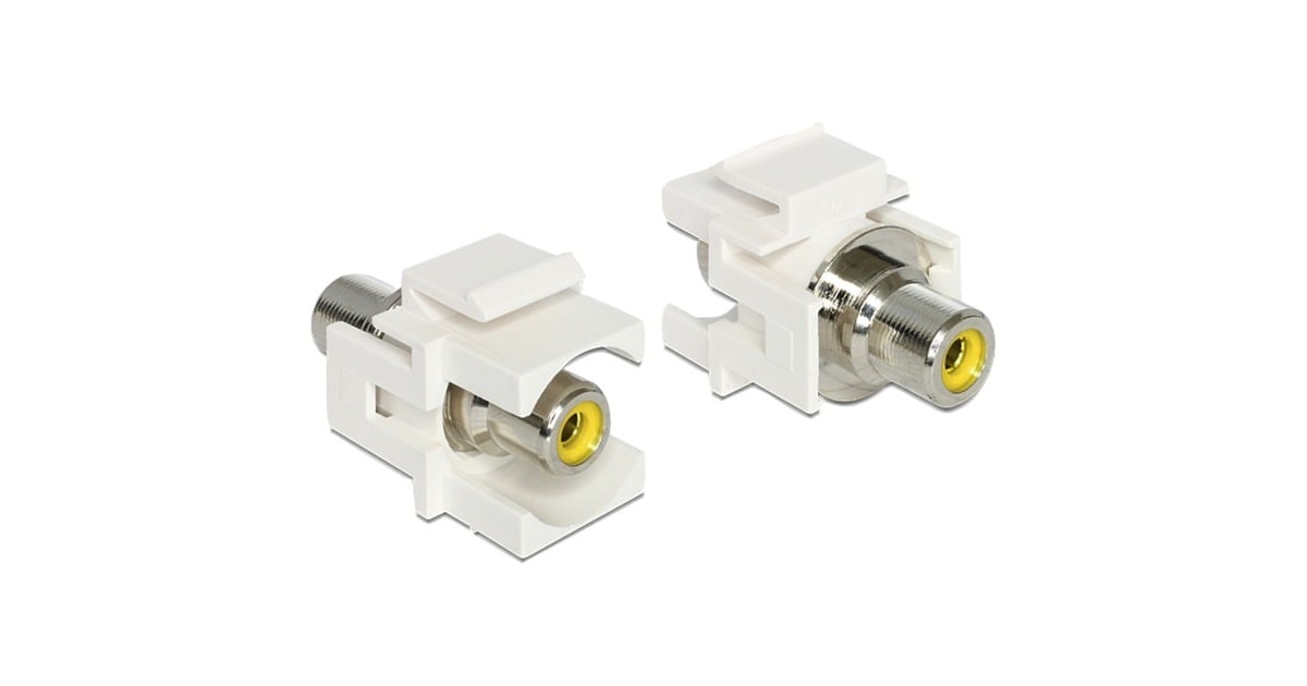 DeLOCKKeystone module RCA female > RCA female yellow adapter  (86306)