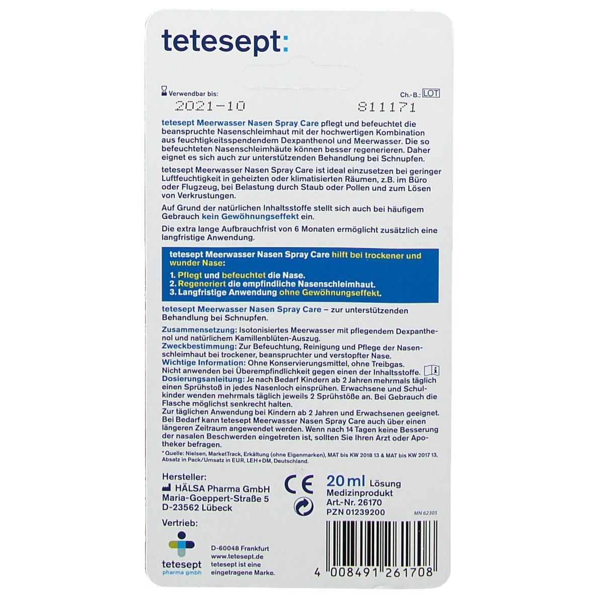 tetesept® Meerwasser Nasenspray Care
