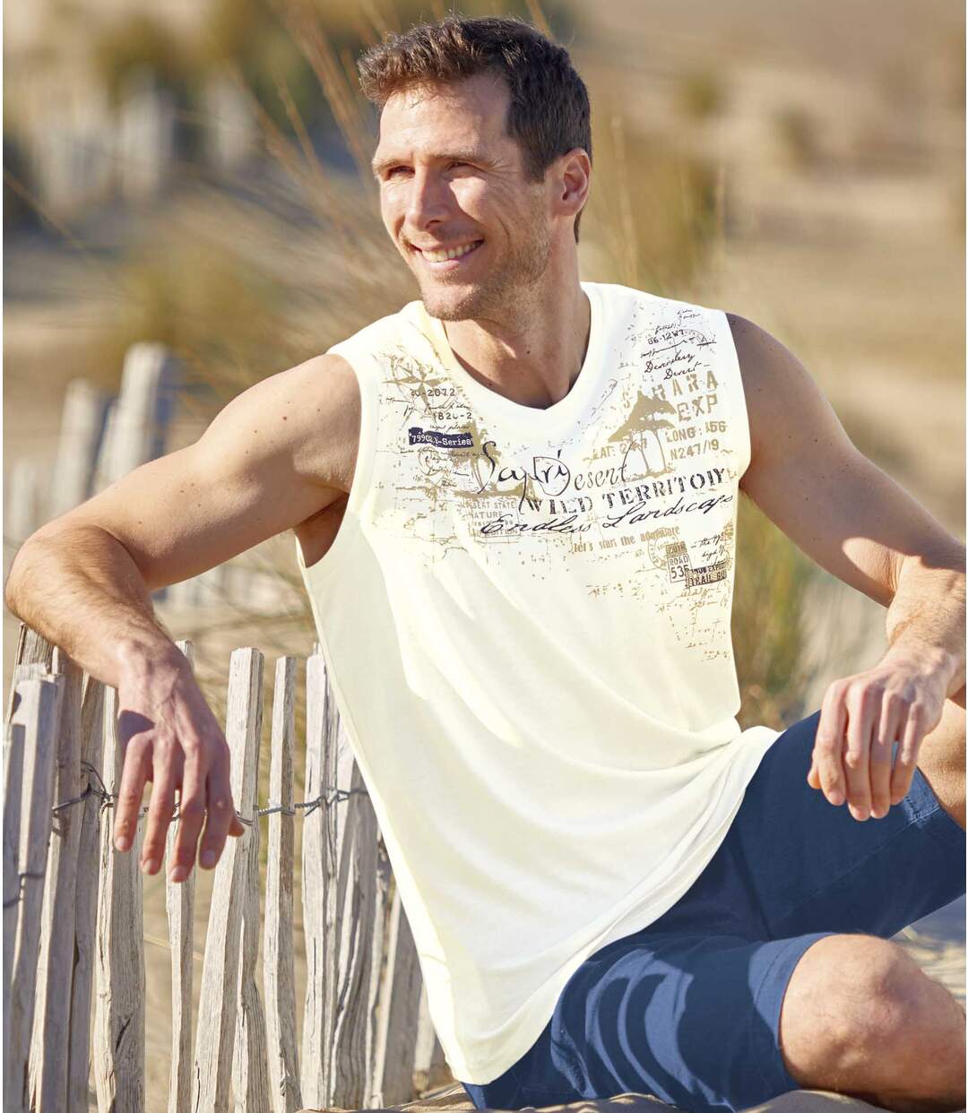 Lot de 2 Tee-Shirts Sans Manches Safari