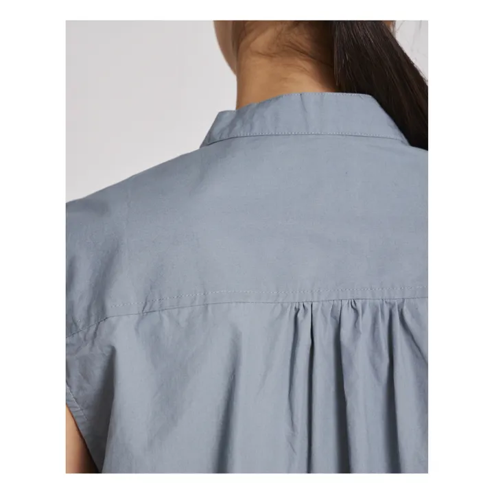 GAI+LISVA Top Elisa Popeline de Coton Bio | Gris bleuté