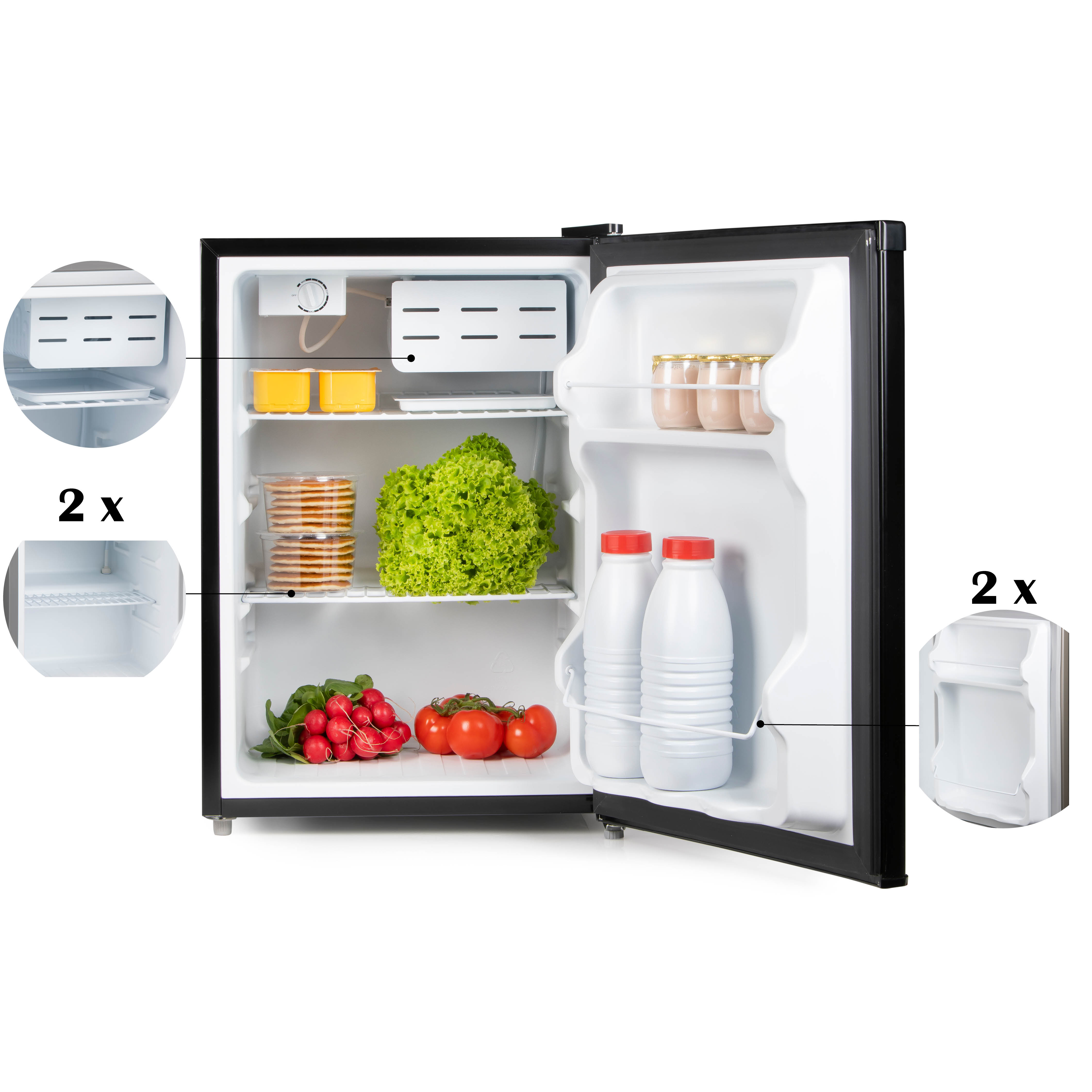 Primo PR155FR 66 liter koelkast - Black