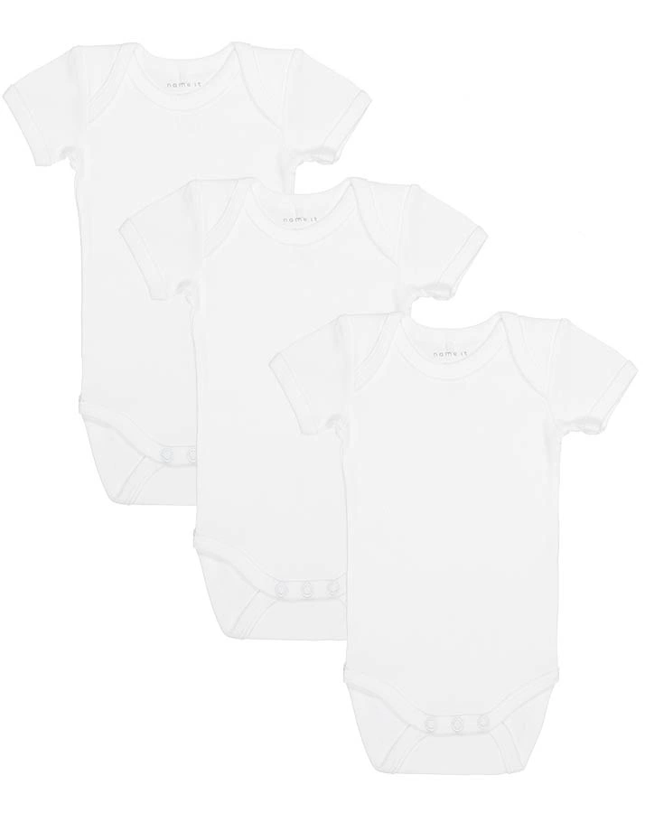 Kurzarm-Body NBMBODY – SOLID 3er-Pack in weiß