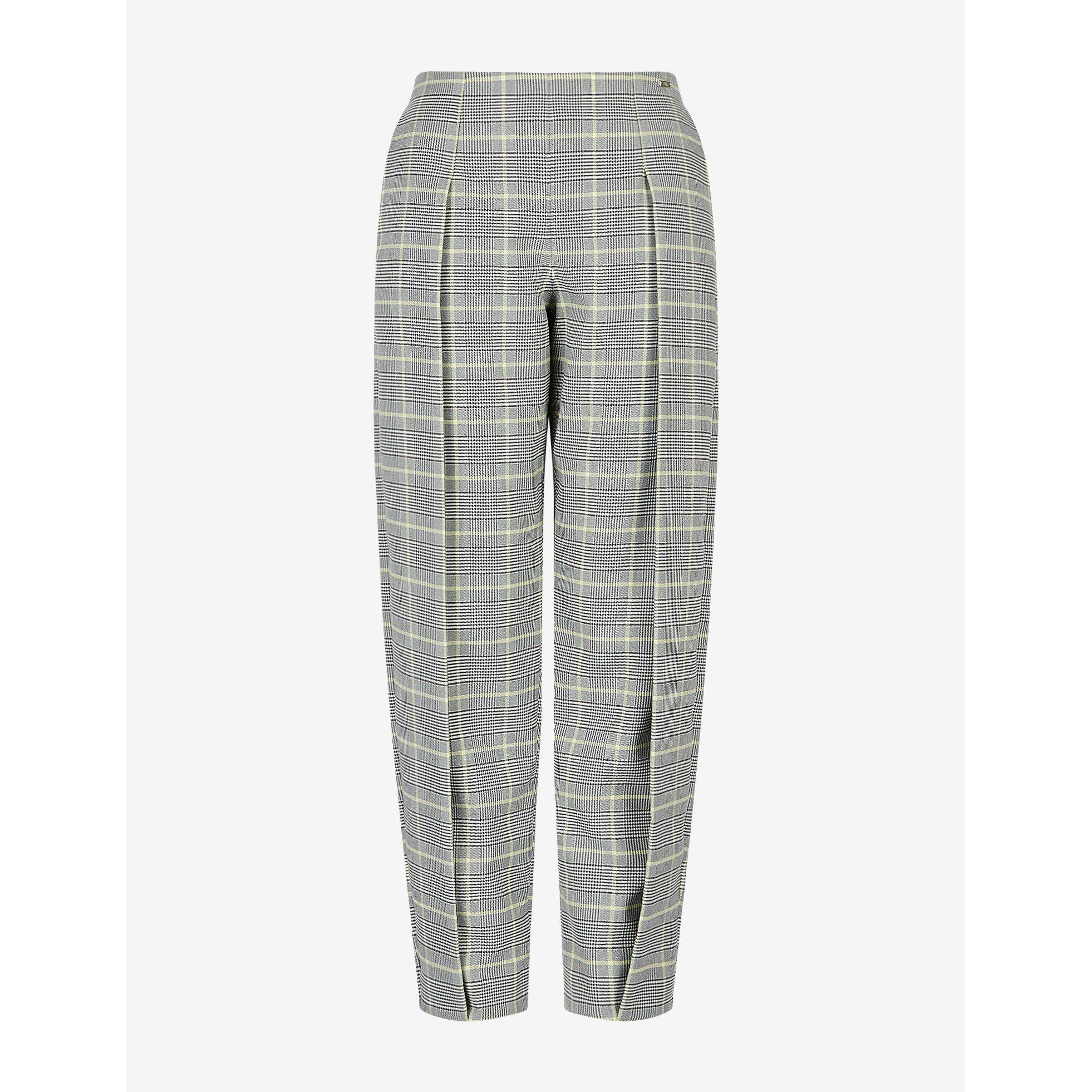 Armani Exchange Checkered Pleat Detail Trousers