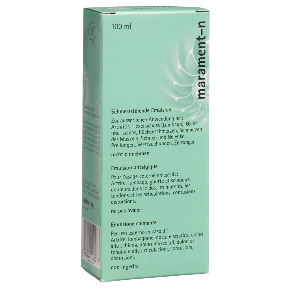 MARAMENT N Emuls Fl 100 ml<br>100 ml, Flasche, Emulsion zur Anwendung auf der Haut