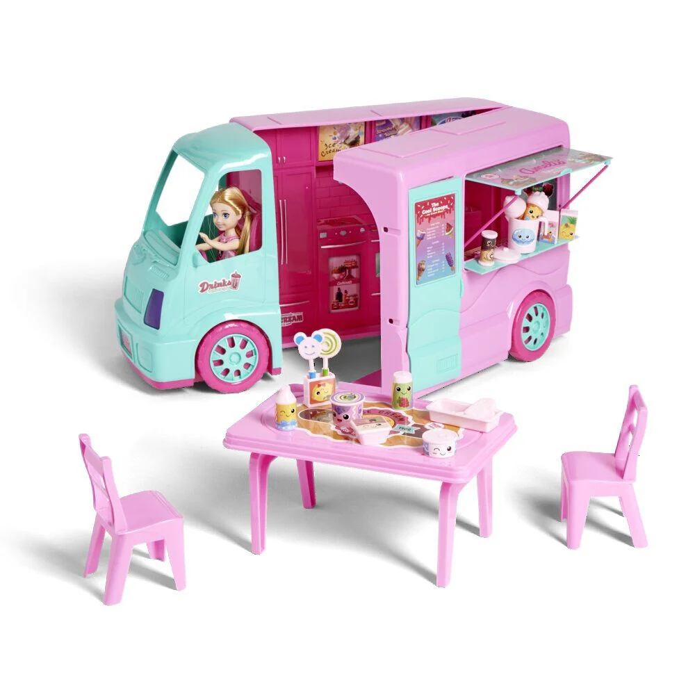 Camion glace avec poupée Amelia 21 pièces