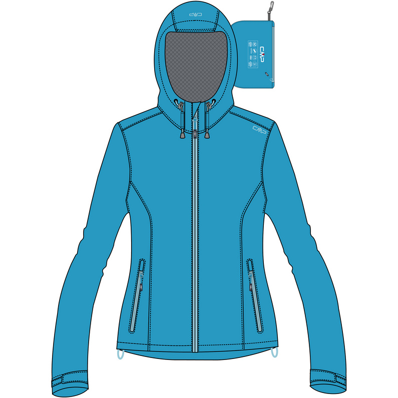 CMP Damen Rain Fix Hoodie Jacke