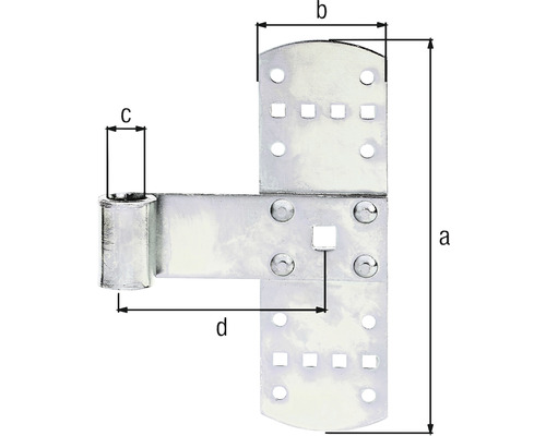 Kruisband type 50 160 x 50 x 13 mm verzinkt, dikfilm gepassiveerd