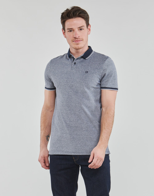 Tom Tailor - POLO WITH RIB DETAIL - Marine chiné