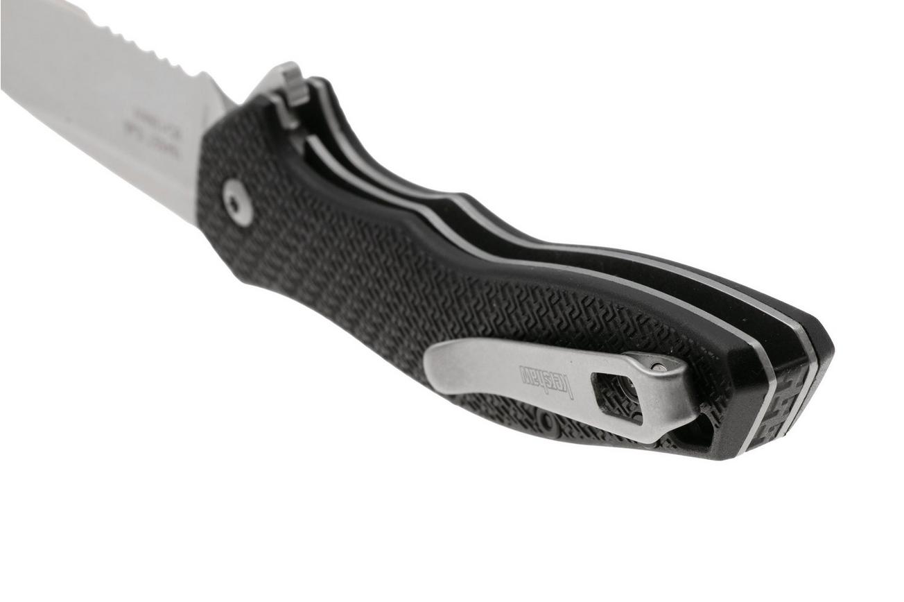 Kershaw Shoreline Serrated 1845ST Stonewashed 8Cr13MoV, Black FRN, zakmes