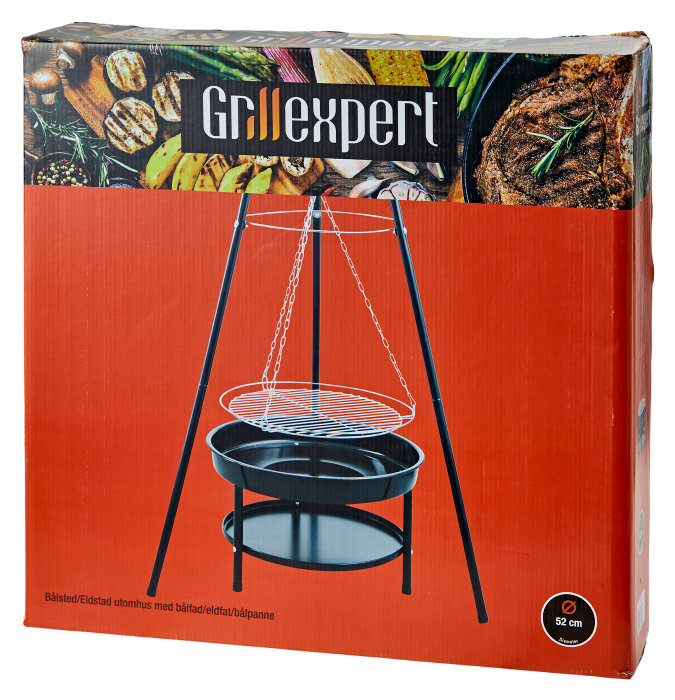Bålsted tripod med bålfad og rist - Grillexpert