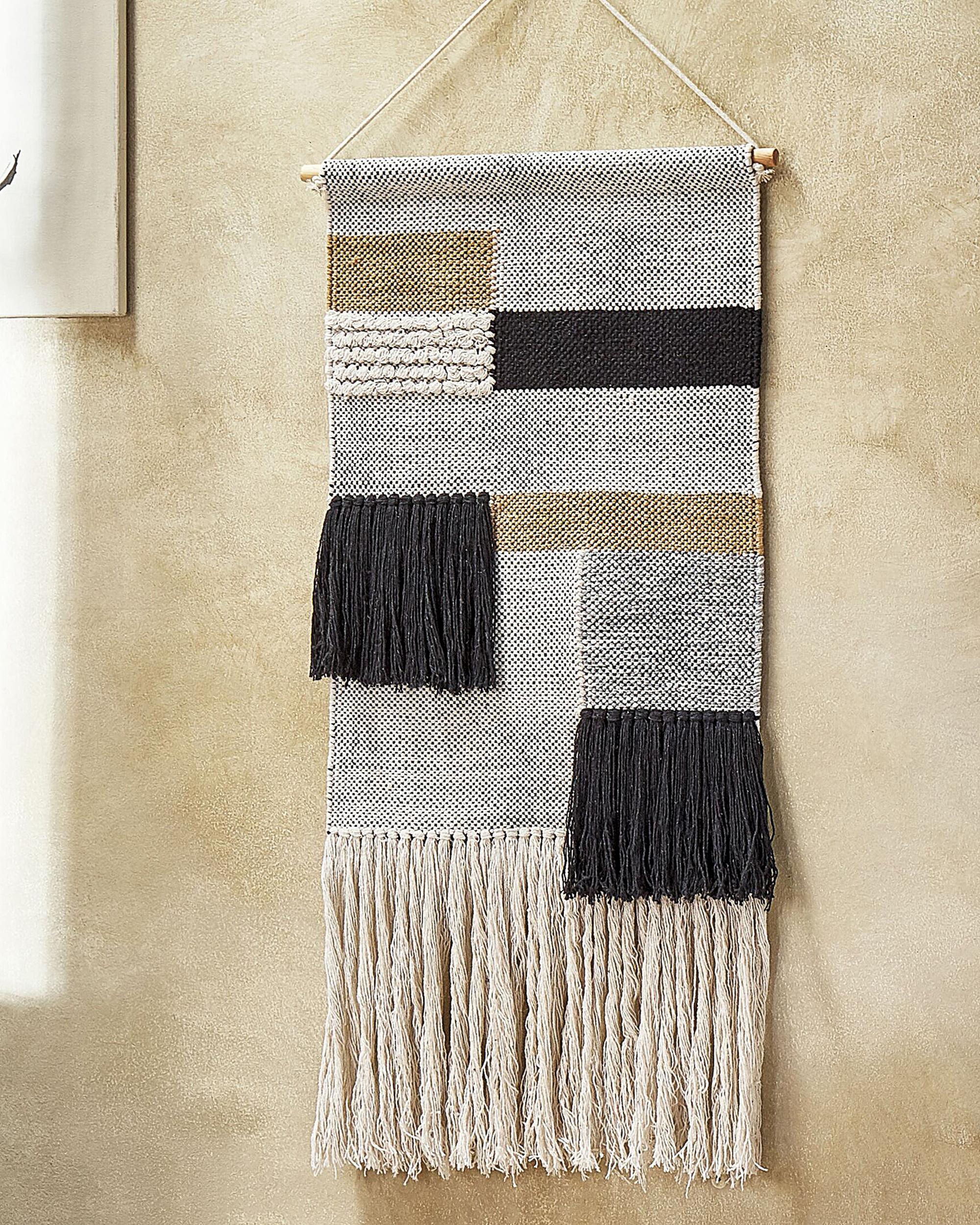 Stoffen wanddecoratie HANGU Katoen 114 cm Beige