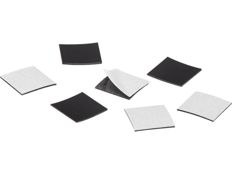 Magnetoplan Magnetplättchen 2.0 x 2.0 cm Schwarz, 60 Stück Selbstklebende, permanent magnetisierte Plättchen